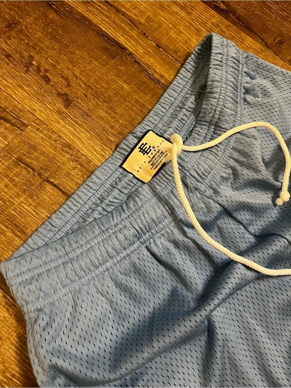 Brand new Eric Emanuel Baby Blue Mesh Athletic Shorts